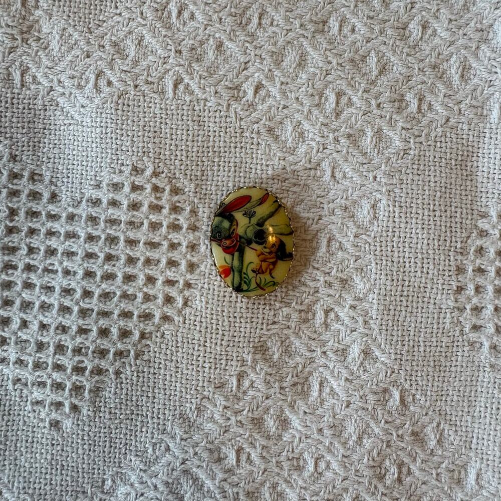 Vintage Animal Characters Brooch
